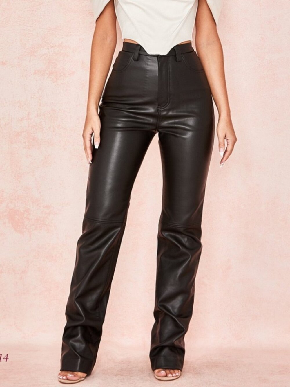 House of CB Inaya Black Vegan Leather Pants M